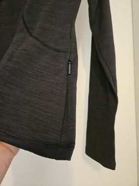 Women’s Heather Charcoal Zip-Pocket Performance Hoodie